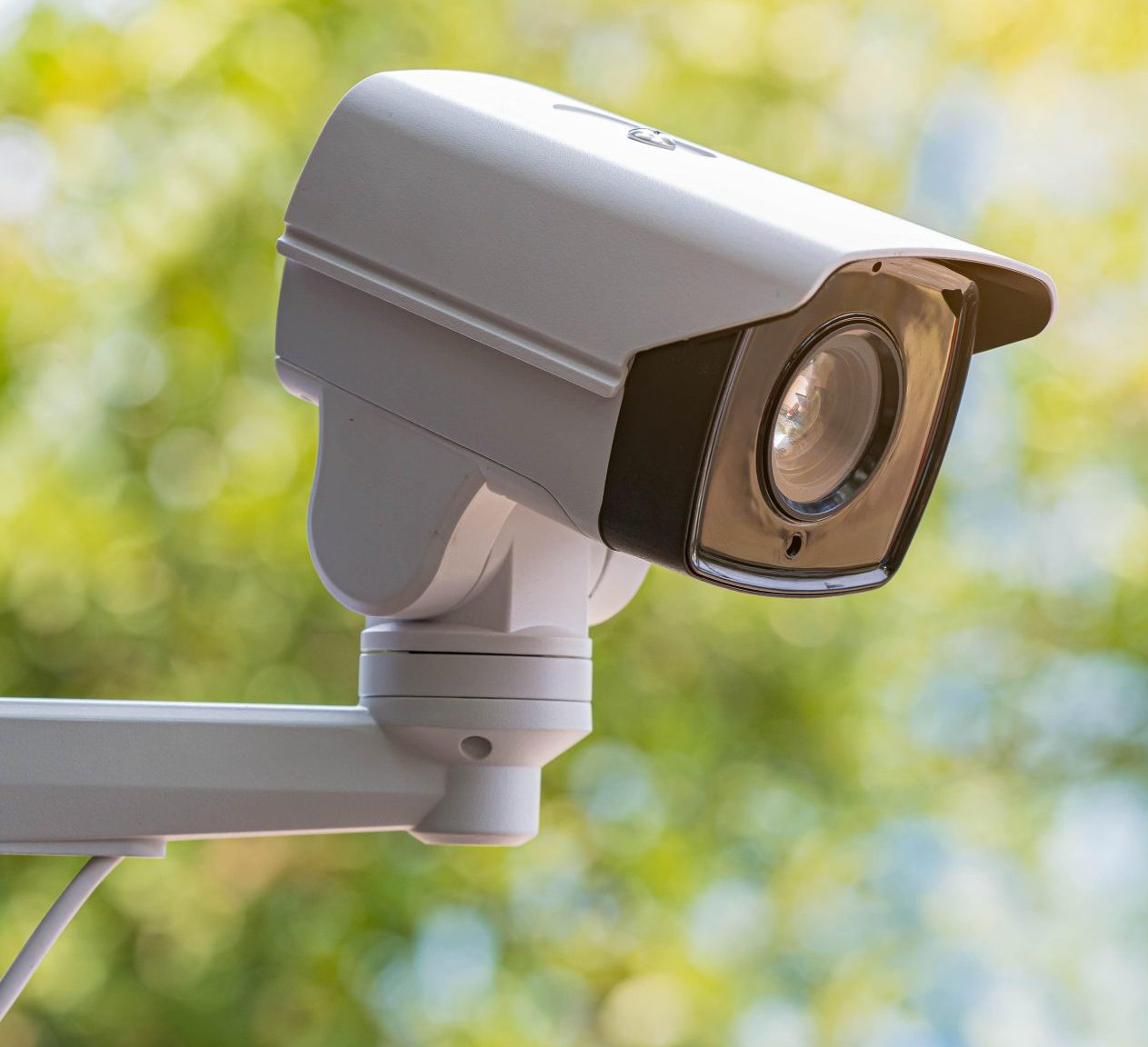 CCTV camera mounted on a building
